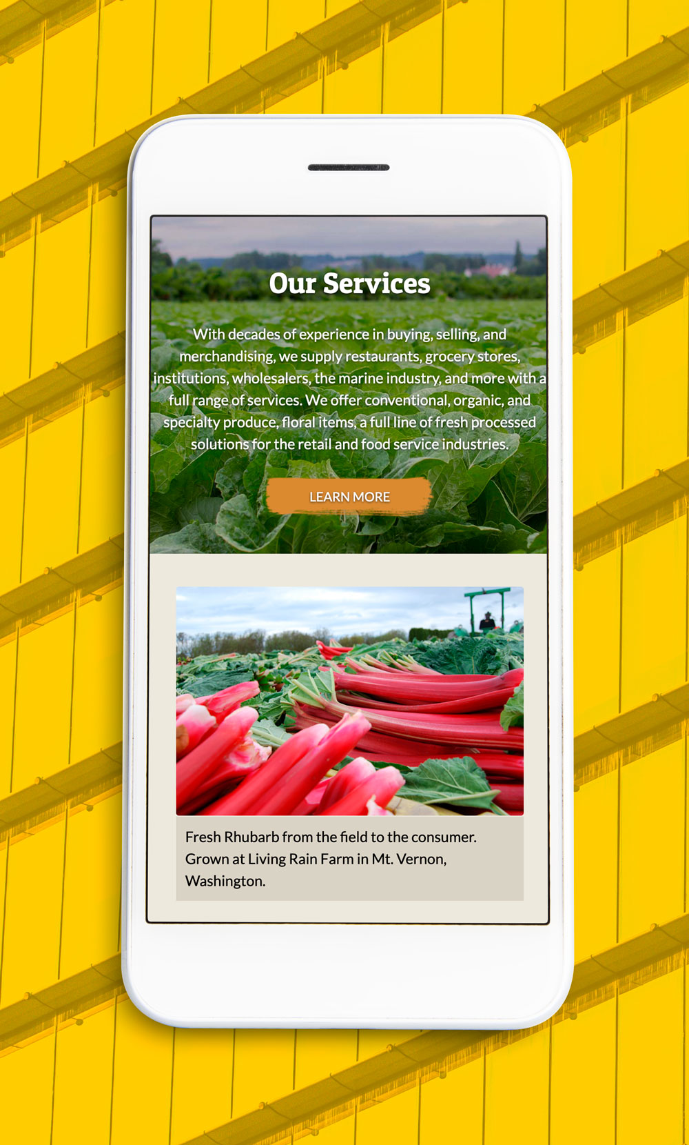 Charlie's Produce on Mobile Device